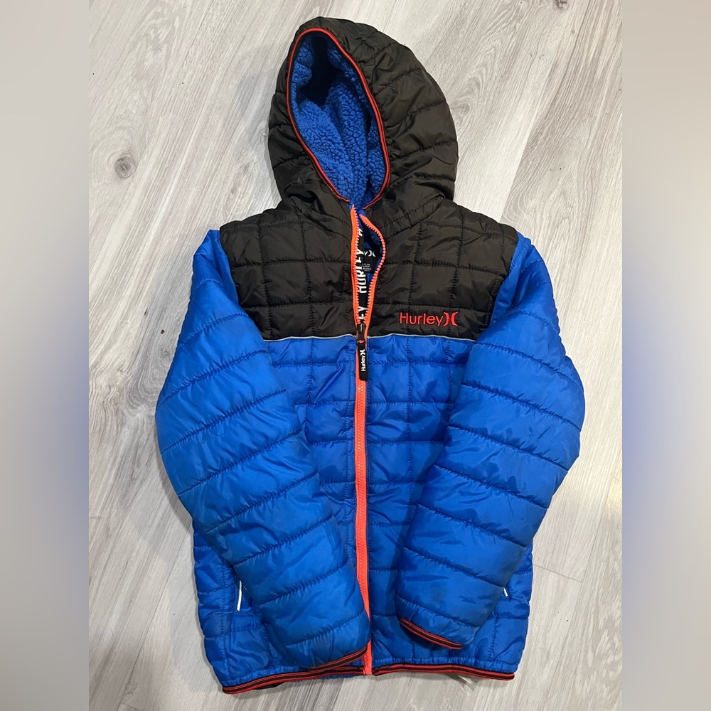Hurley Black and Blue Quilted‎ Jacket